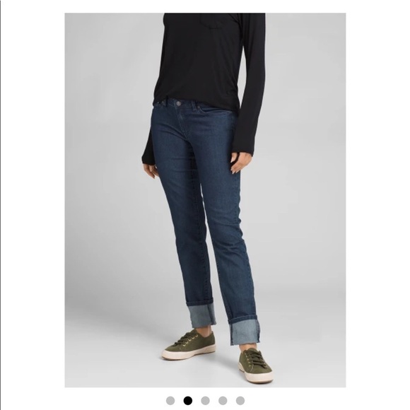 PrAna Kara Narrow-Leg Stretch Jeans with Cuffed Ankle size 29 - Picture 1 of 6